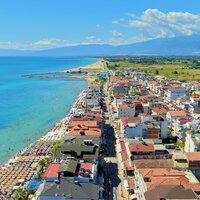 Paralia-panoráma - autobusová doprava CK Turancar (Paralia - Olympská riviéra)