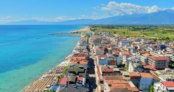 Paralia-panoráma - autobusová doprava CK Turancar (Paralia - Olympská riviéra)